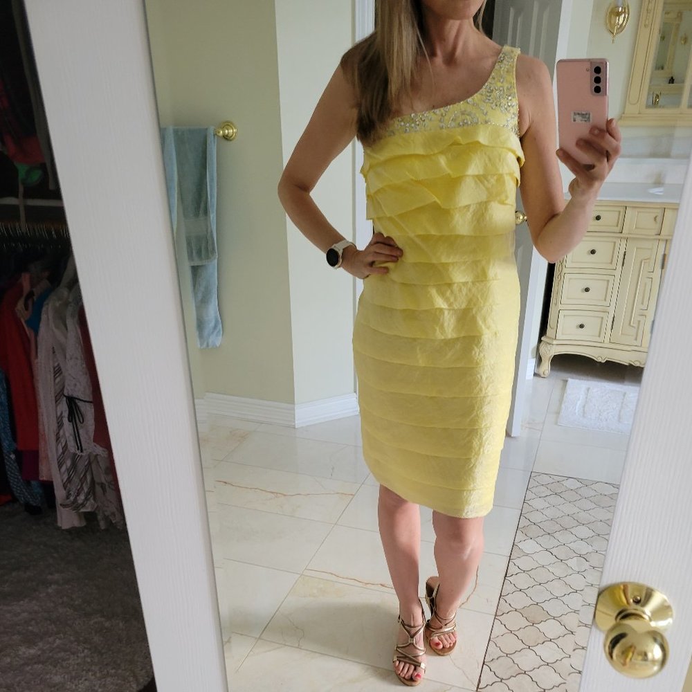 Tiered One Shoulder Cocktail Dress 4